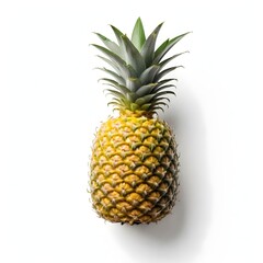 Pineapple Illustration Digital Fruit Painting Isolated Background Graphic Vegan Healthy Food Design