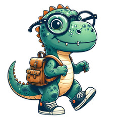 A Cute Dinosaur Vector Art Illustration PNG image.