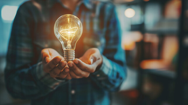 A young entrepreneur pitching their startup idea to potential investors with enthusiasm. Diligence and work, team and trust, profit