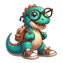 A Cute Dinosaur Vector Art Illustration PNG image.