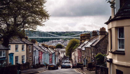 bridge village Clifton background Bristol Suspension