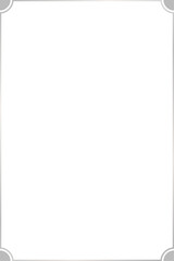 Rectangle subtle single line silver frame with inwardly rounded, concave corners, filled with quarter-circles, 2x3 scale ratio for card, banner, video, presentation, invitation