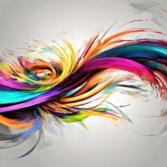 A swirl of bright colors in the embrace of abstraction