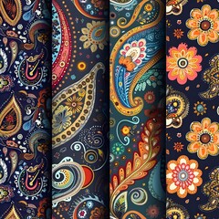 Texture background pattern paisley fabric
