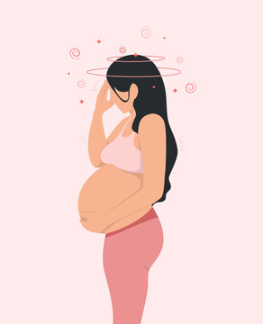 Pregnant woman has dizziness during pregnancy 