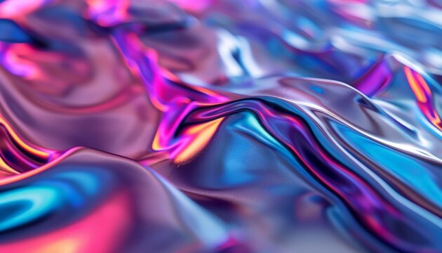 A macro shot of anodized aluminum, showcasing the vibrant, almost iridescent color gradient across its surface 