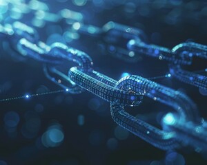 A mathematical equation morphing into a blockchain symbol, representing the foundation of cryptography and security behind this technology 