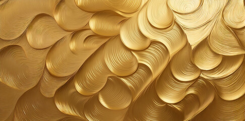 Golden Swirling Ribbons Texture
