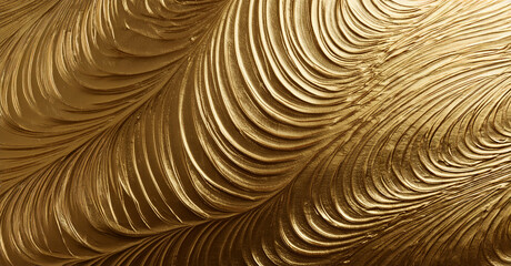 Abstract Golden Waves Texture
