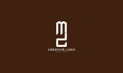 M2 MZ Abstract initial monogram letter alphabet logo design