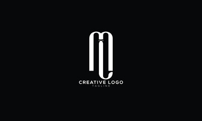 MO MJ Abstract initial monogram letter alphabet logo design