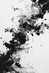 Abstract ink blots, featuring organic shapes and fluid patterns. Abstract ink blot textures offer a playful and artistic backdrop, ideal for conveying creativity 