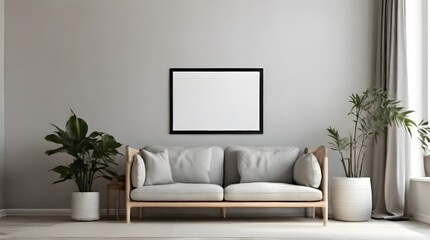 Interior design inspiration, home decor catalogs, furniture advertisements,Scandinavian Living Room: Fireplace Mantle Mockup with Minimalist Interior