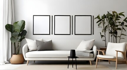 Interior design inspiration, home decor catalogs, furniture advertisements,Scandinavian Living Room: Fireplace Mantle Mockup with Minimalist Interior