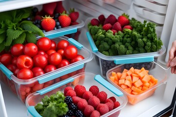 Berries and healthy vegetables