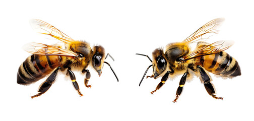 bee isolated on white or transparent background