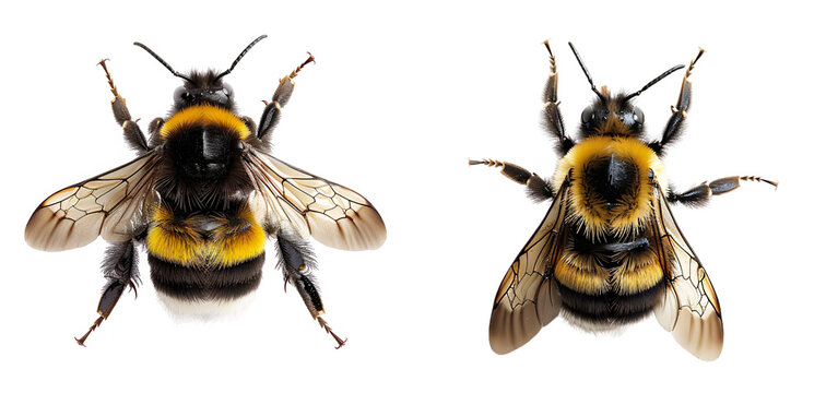 bee isolated on white or transparent background