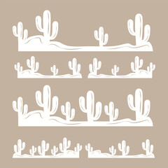 Mexican cactus and aloe. Desert spiny plant, mexico cacti flower and tropical home plants isolated vector collection