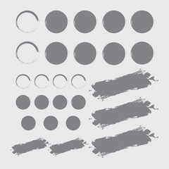 Grunge round shapes. Grunge banner collection. Vector