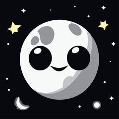 moon cute background art hi