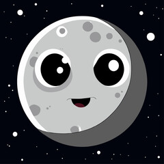 moon cute background art hi