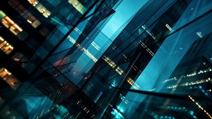 Urban Elegance: Futuristic Geometry Illuminated