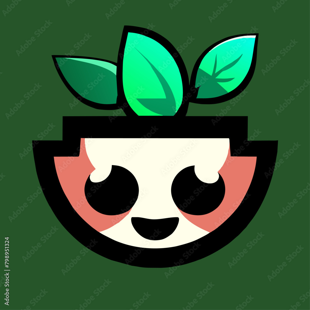 Sticker plant cute background art