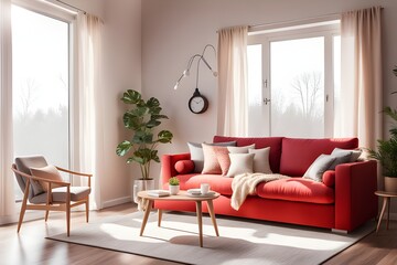 Cozy stylish living room interior