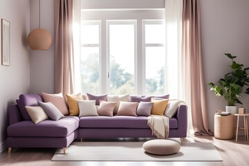 Cozy stylish living room interior