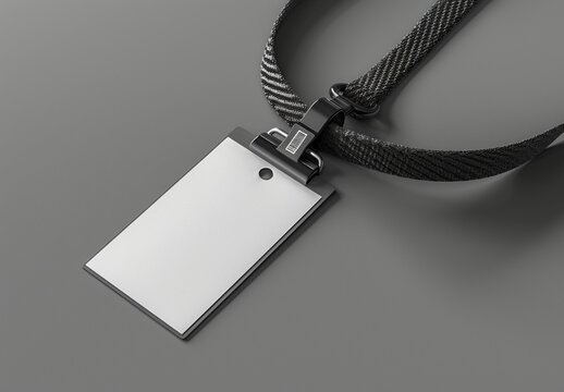 label mockup, Black price tag with empty label hanging on string