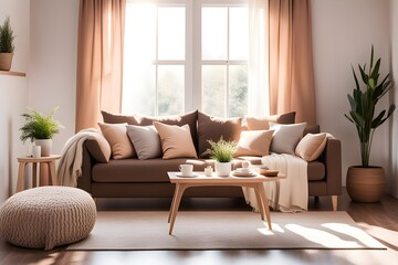 Cozy stylish living room interior