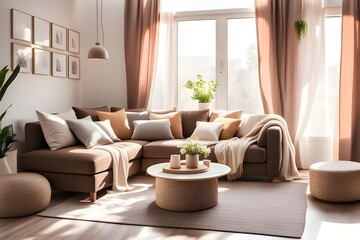 Obraz premium Cozy stylish living room interior