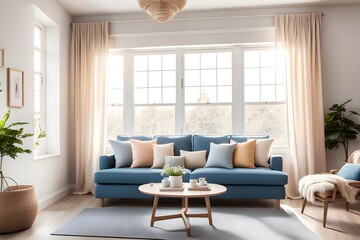 Cozy stylish living room interior