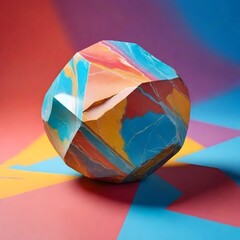 Rock Illustration Digital Stone Painting Isolated Background Graphic Crystal Nature Design