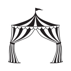 Circus Tent Silhouette Design Vector Illustration Clipart Eps  © Alamin