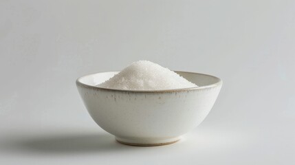 A bowl containing white substance