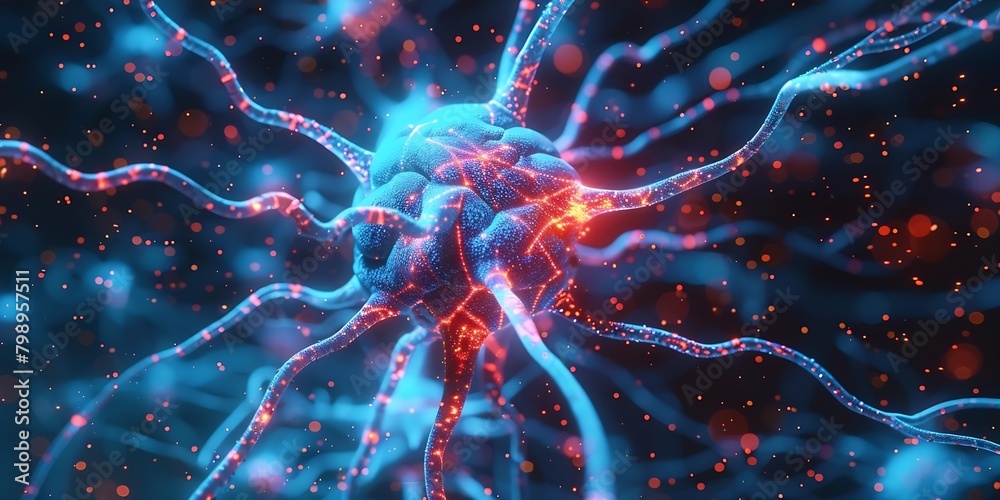 Poster Generative AI : Neuralink is implanting neuron sensors in the human brain.