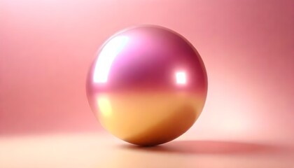 Shiny Sphere Illustration Artwork Glossy Surface Digital Painting Colorful Background Design