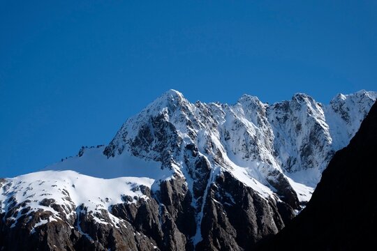snow covered mountains