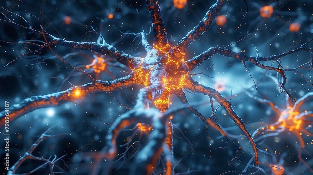 Poster generative ai : neurons and cells from a microscopic perspective, biotechnology
