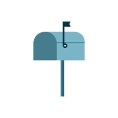 Mail box icon on white background.