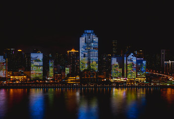 Night view of Guangzhou City, Guangdong Province, China