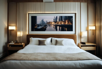 Beautiful hotel wall photo framed room