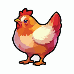 Hen animal vector design illustration
