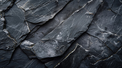 Textured Slate Stone Surface Captured in Macro View