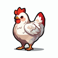 Hen animal vector design illustration
