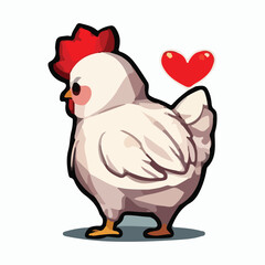 Hen animal vector design illustration