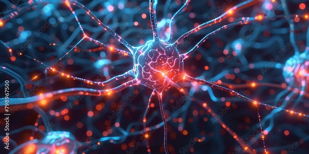 Poster Generative AI : Neuralink is implanting neuron sensors in the human brain.