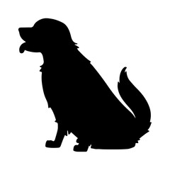 Vector silhouette of a dog.