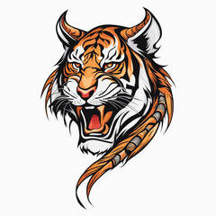 Fototapeta premium Tribal Tiger Art